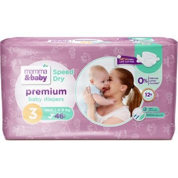 Mamma&baby pelene 3 midi 46 kom