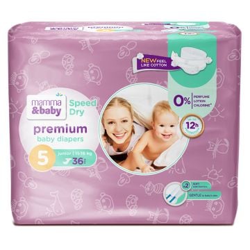 Mamma&baby pelene 5 junior 36 kom
