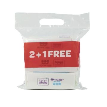 Mamma&baby vlažne maramice 99% voda 56/1  2+1 gratis