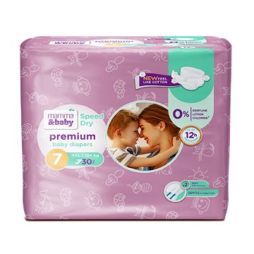 Mamma&baby Premium pelene 7 XXL 30kom