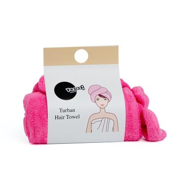 Yesss! turban za sušenje kose roze