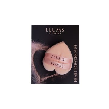 Llums powder puff sunđer za lice u obliku srca 2 komada