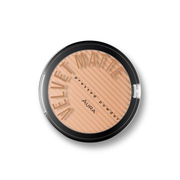 Aura kompaktni puder Velvet matte 313 Honey 9g
