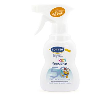 Top Ten kids sensitive losion za sunčanje sprej spf 50, 200ml