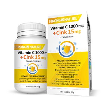 Strong Nature Vitamin C 1000 mg+Cink 15 mg, 60 g