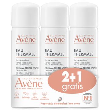 Avene termalna voda 50ml trio 2+1 gratis 