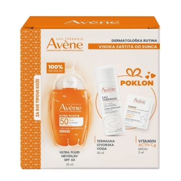 Sun ultra fluid SPF50  + (Termalna voda 50ml i Vitamin Activ Cg serum 2ml GRATIS)
