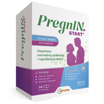 PregnIN start, pre trudnoće, 30 kapsula + 30 kesica