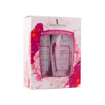 Afrodita Bouquet Of Flowers set (gel za tuširanje 200ml + mleko za telo 200 ml)