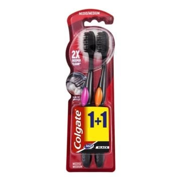 Colgate 360 Black četkica za zube 1+1 gratis