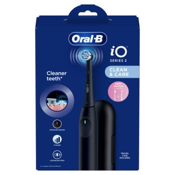 Oral-B iO 2 električna četkica za zube, 1 glava, putni set, crna
