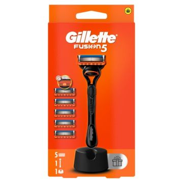 Gillette Fusion5 brijač + 5 dopune, stalak za brijač