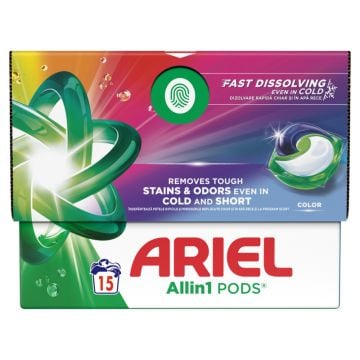 Ariel All in one PODS Color, kapsule za pranj veša, 15kom