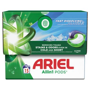 Ariel All in one PODS Alpine kapsule za pranje veša, 15kom