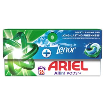 Ariel All in One Touch of Lenor kapsule za pranje veša, 26kom