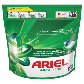Ariel All-in-One PODS Mountain Spring, kapsule za pranje veša, 44kom