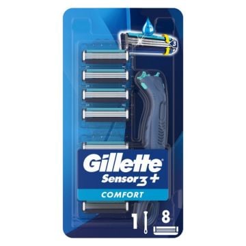 Gillette Sensor 3+ Comfort muški brijač sa 8 dopuna