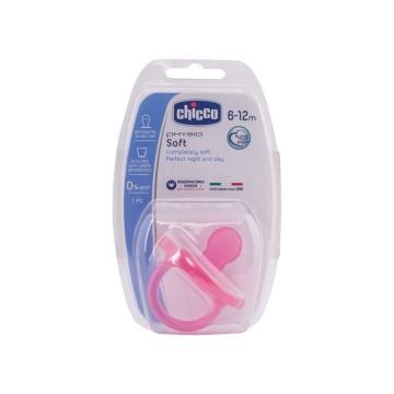 Chicco Giotto Physio Soft laža od silikona roze 6-12m