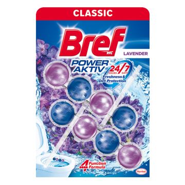 Bref Power Aktiv Lavanda 4 funkcije WC osveživač 2x50g