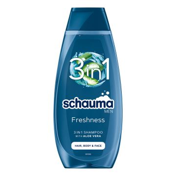 SCHAUMA Men šampon za kosu 3u1 Sea Minerals & Aloe Vera 400ml