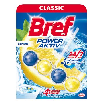 Bref Power Aktiv Lemon 4 funkcije WC osveživač 51g