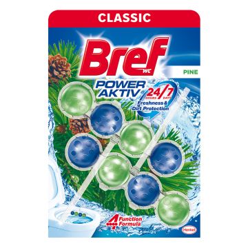 Bref Power Aktiv Pine 4 funkcije WC osveživač 2 x 50 gr