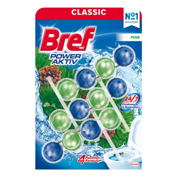 Bref Power Aktiv Pine 4 funkcije WC osveživač 3x50g
