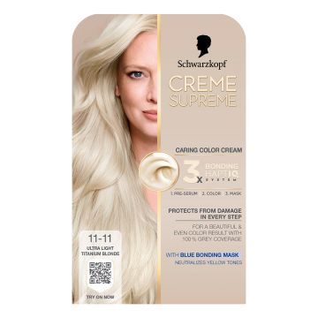 Creme Supreme 11-11 hladno ultra svetlo plava boja za kosu