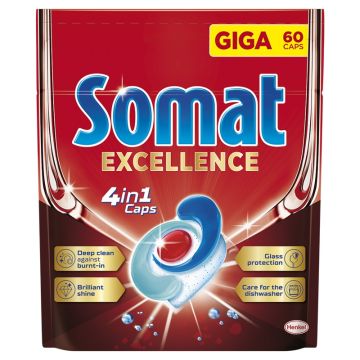 Somat Excellence 4in1 kapsule za mašinsko pranje posuđa 60kom