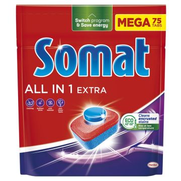 Somat All in 1 Extra tablete za mašinsko pranje posuđa 75kom