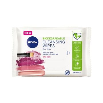 NIVEA 3u1 nežne maramice za čišćenje lica za suvu i osetljivu kožu 25 kom