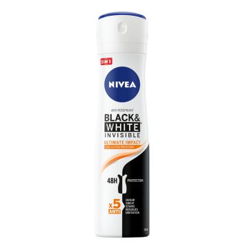 NIVEA Black & White Invisible Ultimate Impact Sprej 150ml
