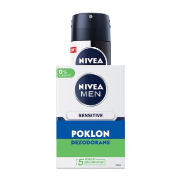 Nivea men sensitive after shave +dezodorans u spreju Black&White