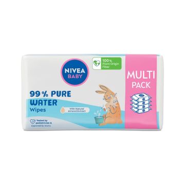 Nivea Baby 99% pure water vlažne maramice 4x57kom
