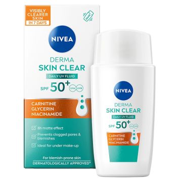 Nivea Derma Skin Clear dnevni UV fluid SPF 50+ 30ml