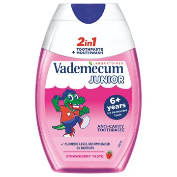 Vademecum dečija pasta za zube 2u1 Junior Strawberry 75ml