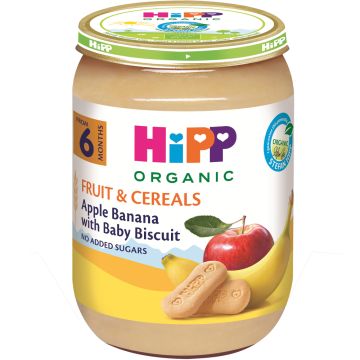 Hipp jabuka i banana sa dečijim keksom kašica 190 gr
