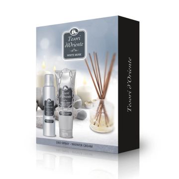 Tesori Di Oriente Beli mošus poklon set (deo sprej 150ml + gel za tuširanje 250ml)