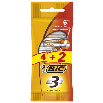 Bic 3 Sensitive 4kom + 2 gratis