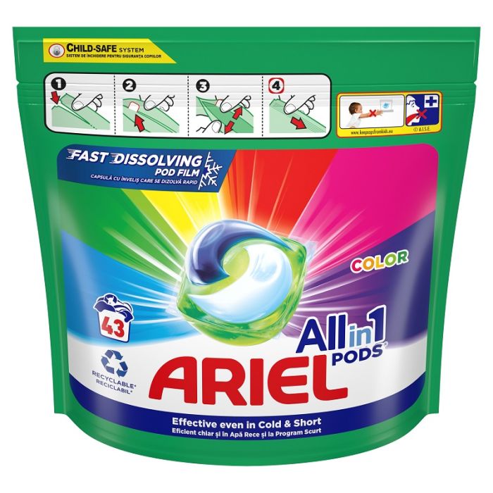 Ariel All in 1 Color kapsule za pranje veša, 43kom | Lilly Drogerie OnLine