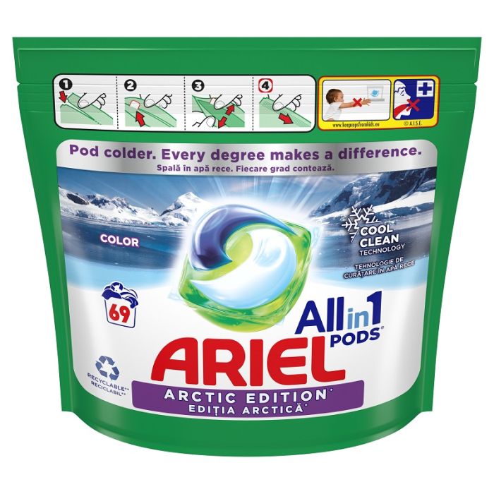 Ariel All-in One Pods Weichspüler Enthalten Ariel All-in-One Pods Arctic Edition kapsule za pranje veša, 69 pranja