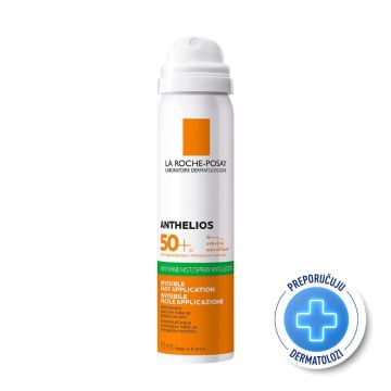 La Roche Posay Anthelios nevidljivi i osvežavajući sprej za lice za za&scaron;titu od sunca protiv sjaja, 75 ml