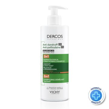 Vichy Dercos Šampon protiv perut 2u1, 390ml
