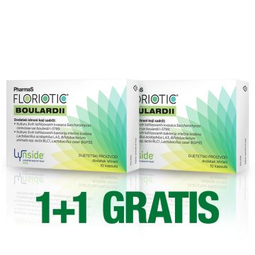 PharmaS Floriotic Boulardii, 10 kapsula 1+1 gratis