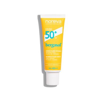 Noreva Bergasol Nevidljivi krem-fluid, SPF 50+, 50ml