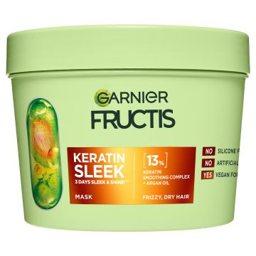 Garnier Fructis Keratin Sleek Maska za nezaglađenu suvu kosu 370ml