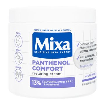 Mixa Panthenol Comfort umirujuća krema za kožu sklonu atopiji 400ml