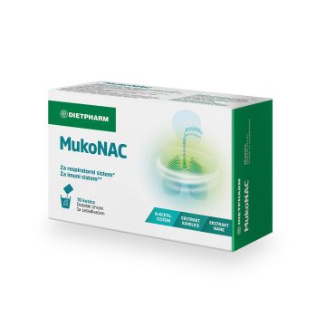 Dietpharm MukoNAC 600 mg, 10 kesica
