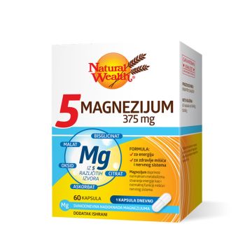  5 Magnezijum 375, 60 kapsula