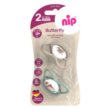 Nip Butterfly laža, silikon, mix boja, 5-18m